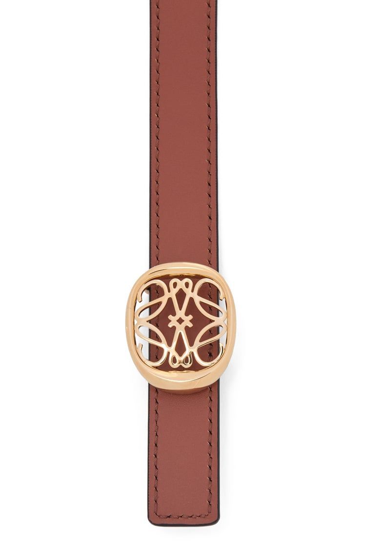 Reversible Anagram Ellipse belt in smooth calfskin