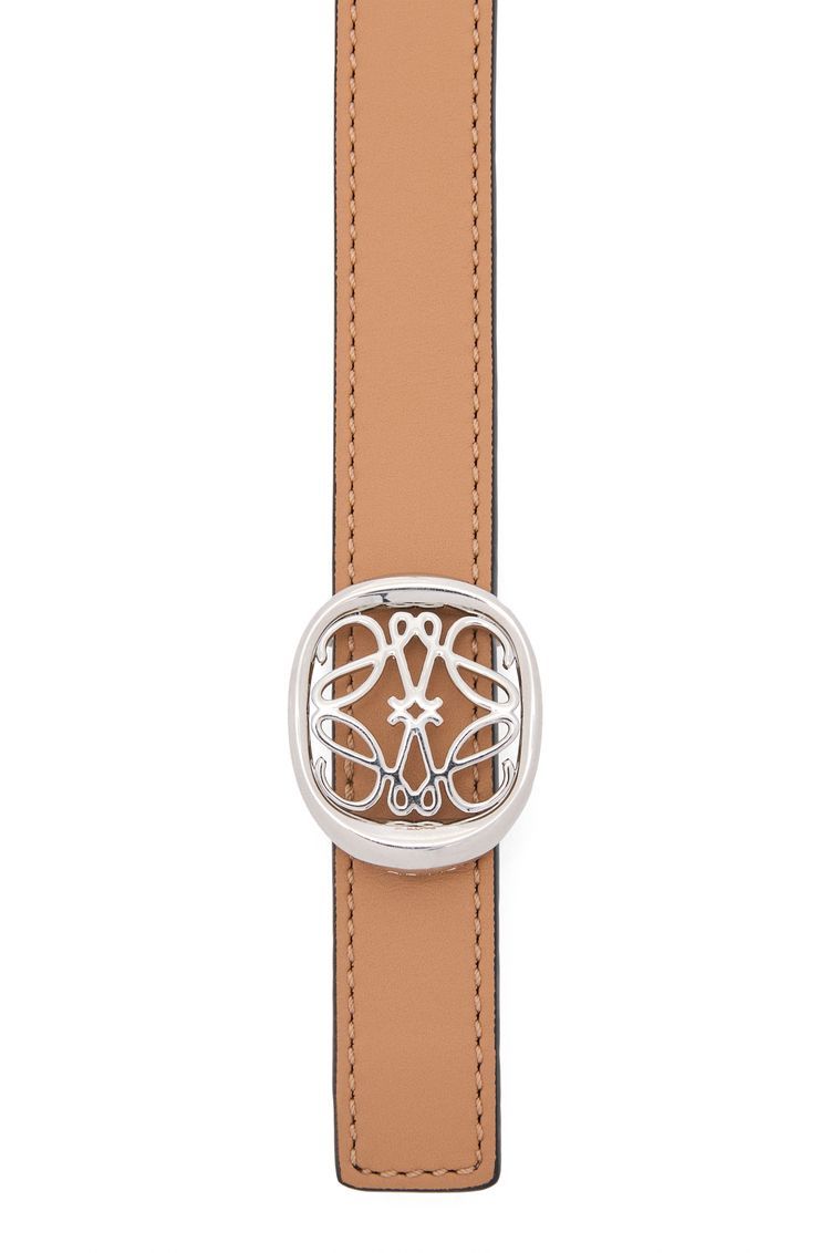 Reversible Anagram Ellipse belt in smooth calfskin