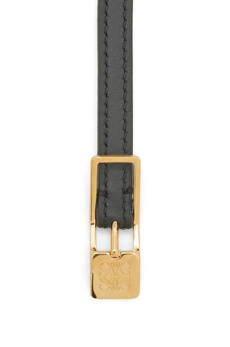 Amazona padlock belt in smooth calfskin