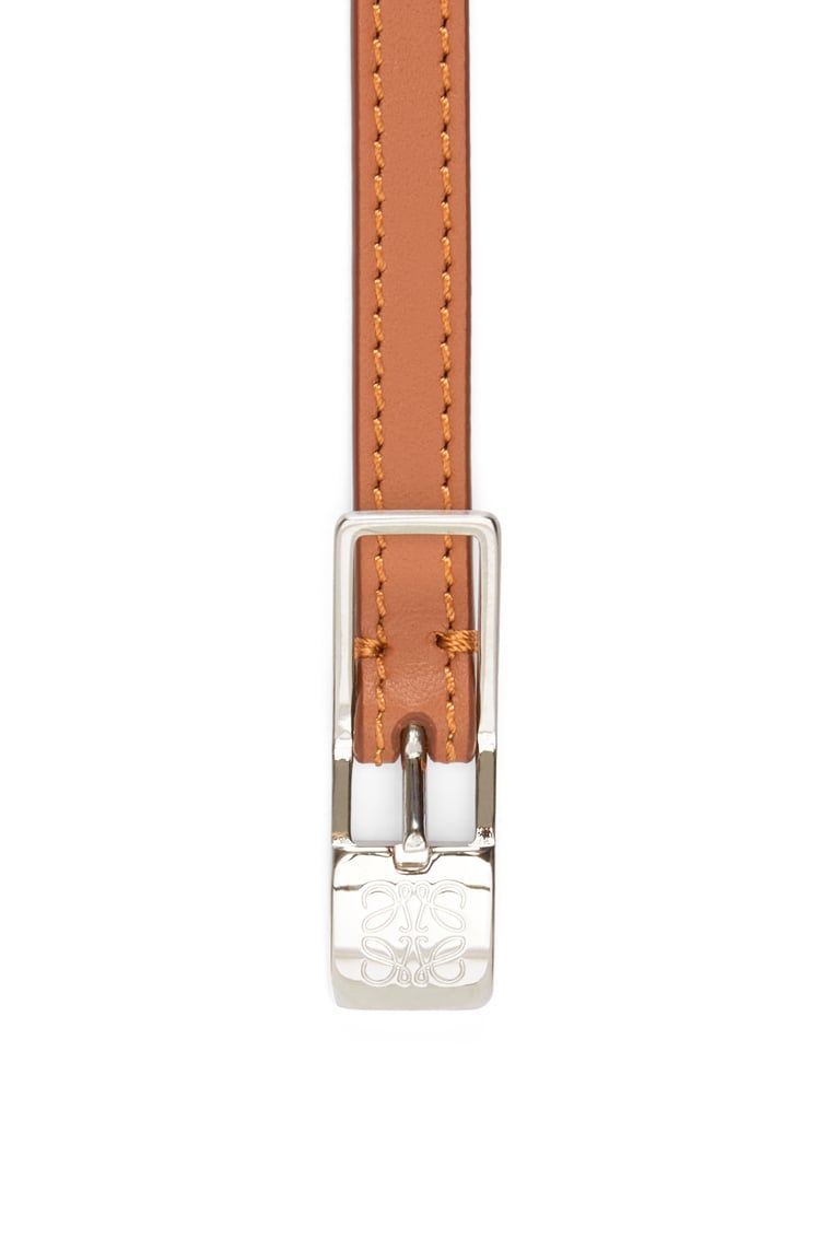 Amazona padlock belt in smooth calfskin