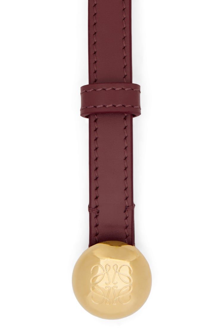 Pebble belt in smooth calfskin