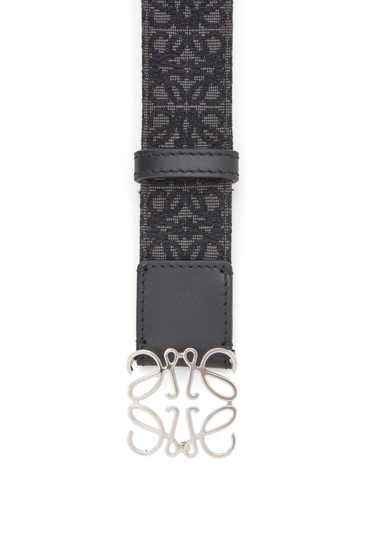 Anagram belt in jacquard and calfskin