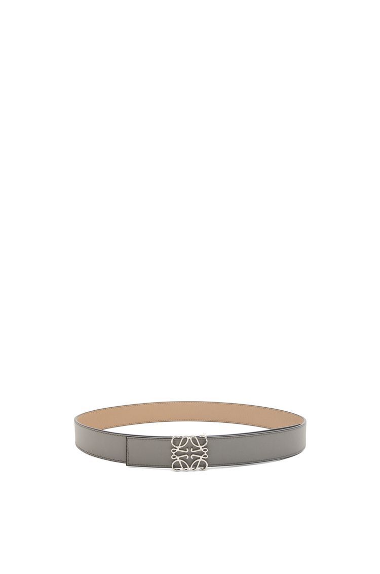 Reversible Anagram belt in soft grained calfskin and smooth calfskin