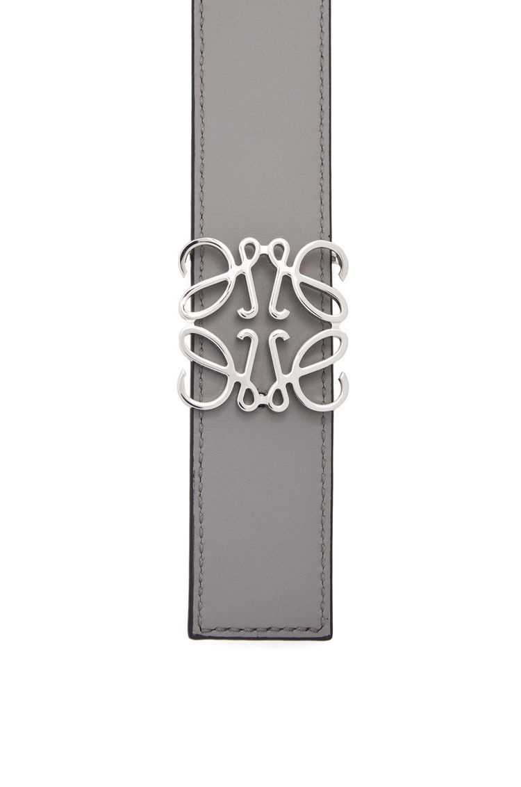 Reversible Anagram belt in soft grained calfskin and smooth calfskin