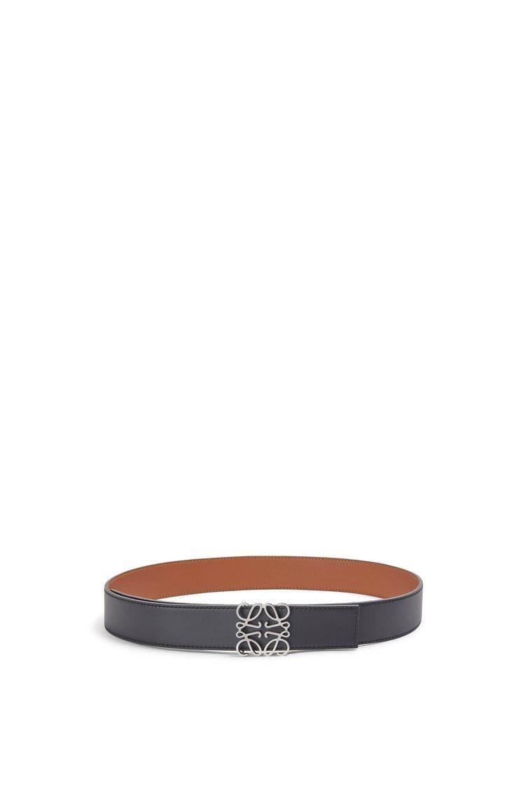 Reversible Anagram belt in soft grained calfskin and smooth calfskin