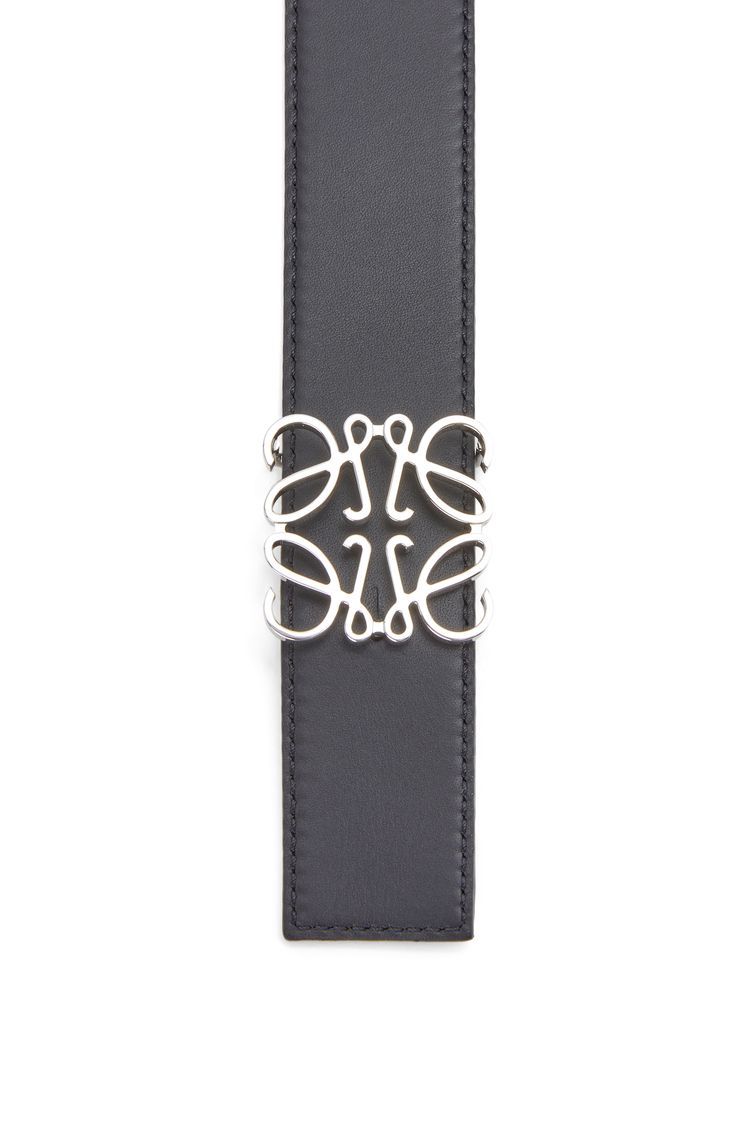 Reversible Anagram belt in soft grained calfskin and smooth calfskin