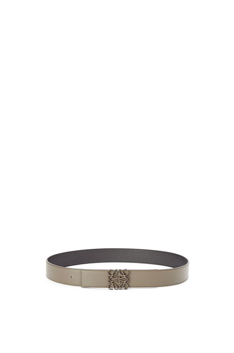 Reversible Anagram belt in soft grained calfskin and smooth calfskin