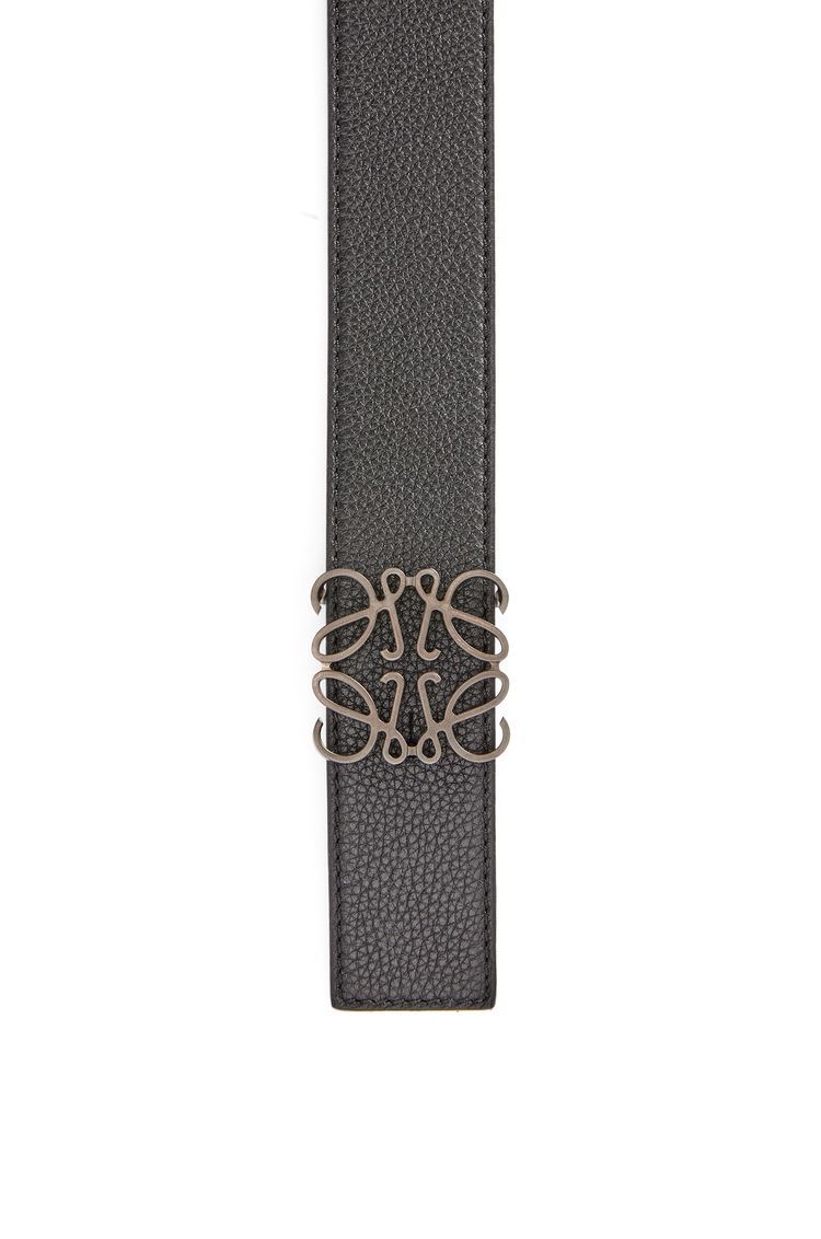 Reversible Anagram belt in soft grained calfskin and smooth calfskin