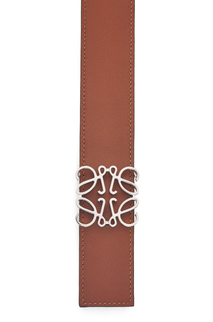 Reversible Anagram belt in soft grained calfskin and smooth calfskin