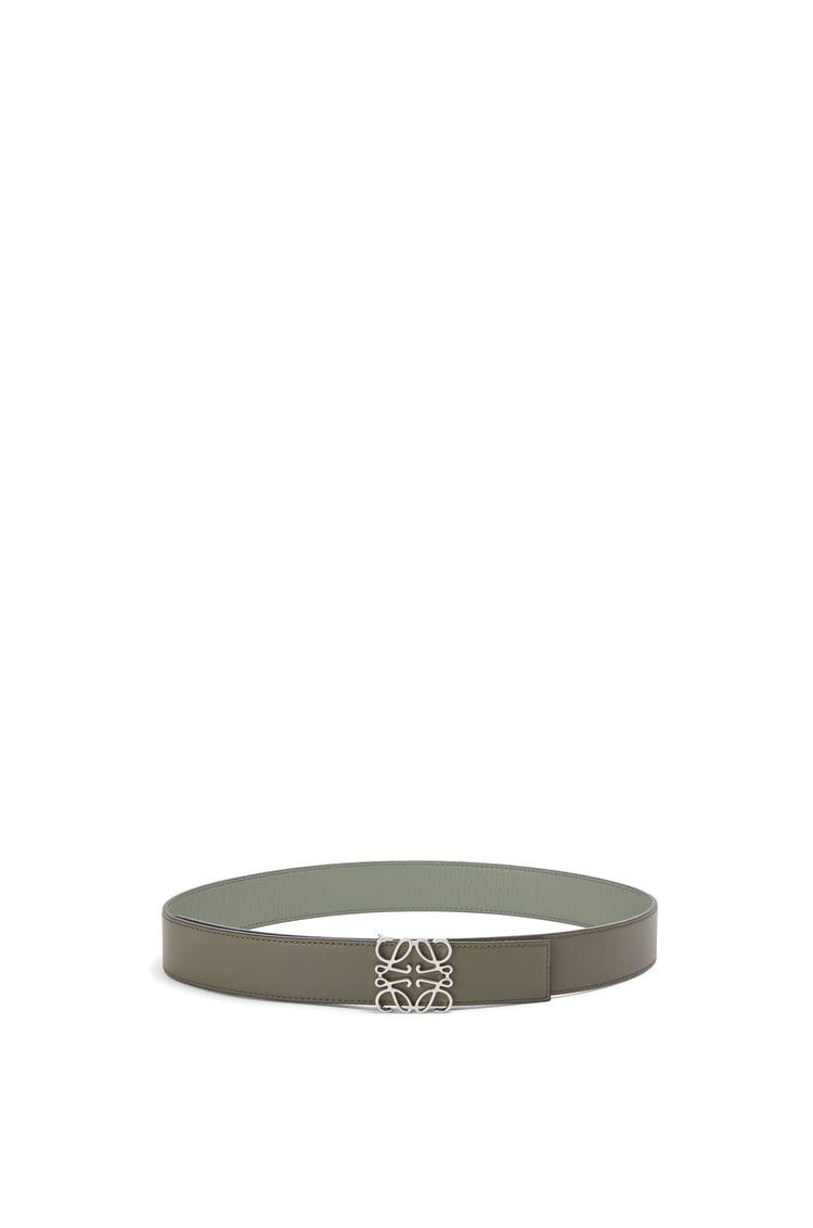 Reversible Anagram belt in soft grained calfskin and smooth calfskin