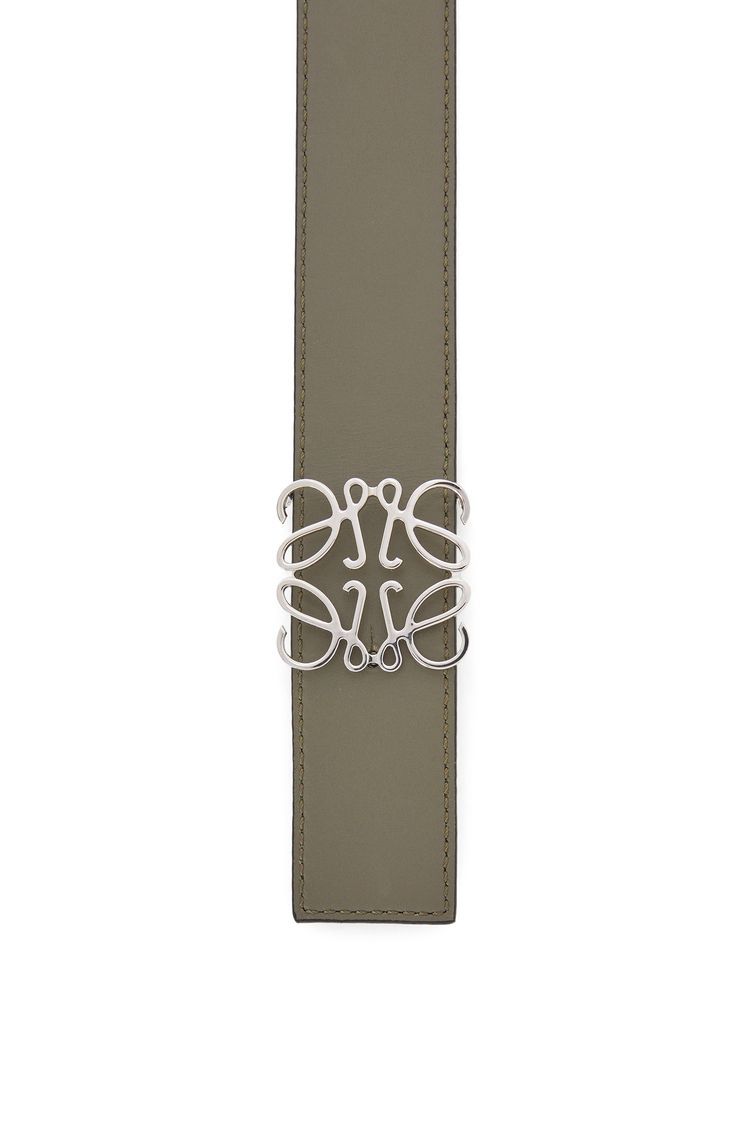 Reversible Anagram belt in soft grained calfskin and smooth calfskin