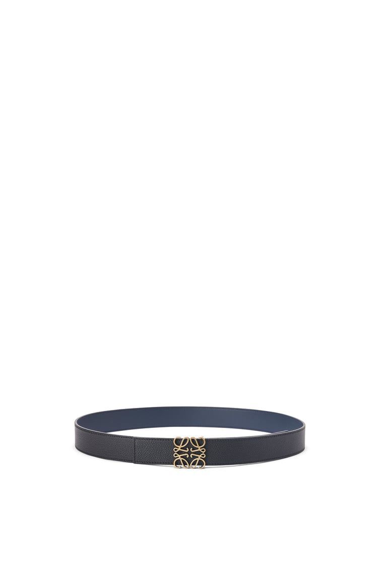 Reversible Anagram belt in soft grained calfskin and smooth calfskin
