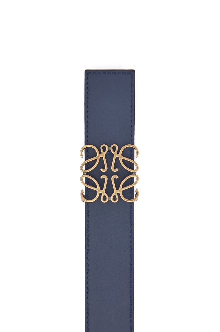 Reversible Anagram belt in soft grained calfskin and smooth calfskin