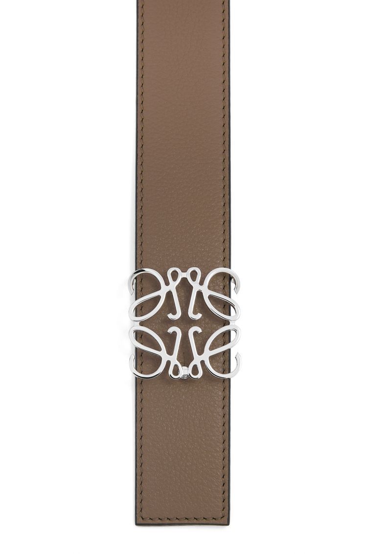 Reversible Anagram belt in soft grained calfskin and smooth calfskin