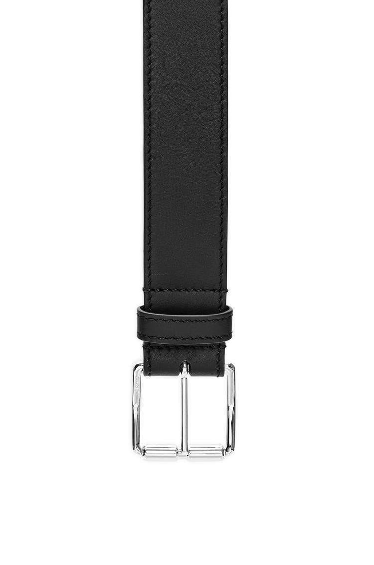 Roller buckle belt in smooth calfskin