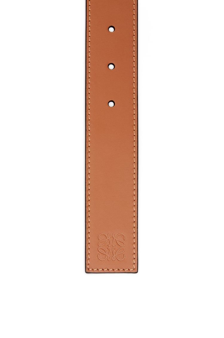 Roller buckle belt in smooth calfskin