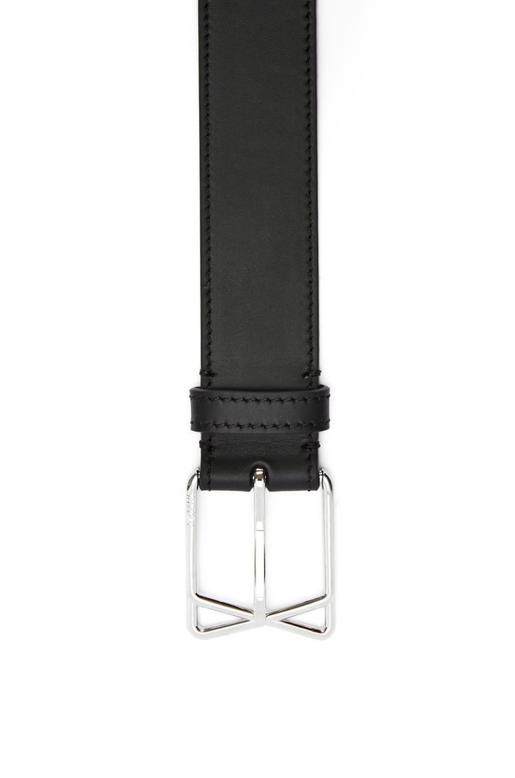 Layered Cross Buckle belt in smooth calfskin
