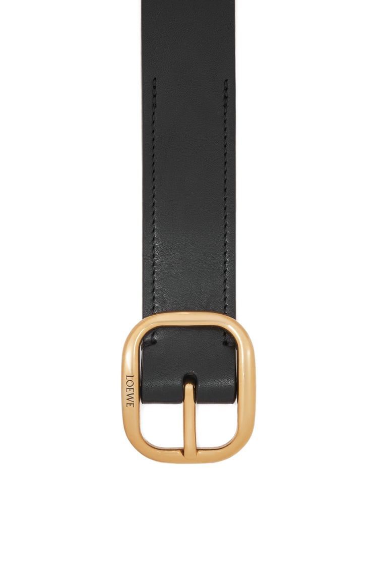 Rounded soft belt in calfskin