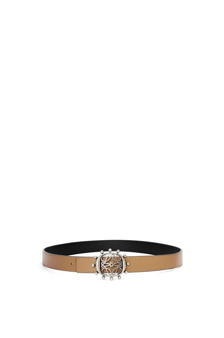 Reversible Anagram Ellipse belt in smooth calfskin