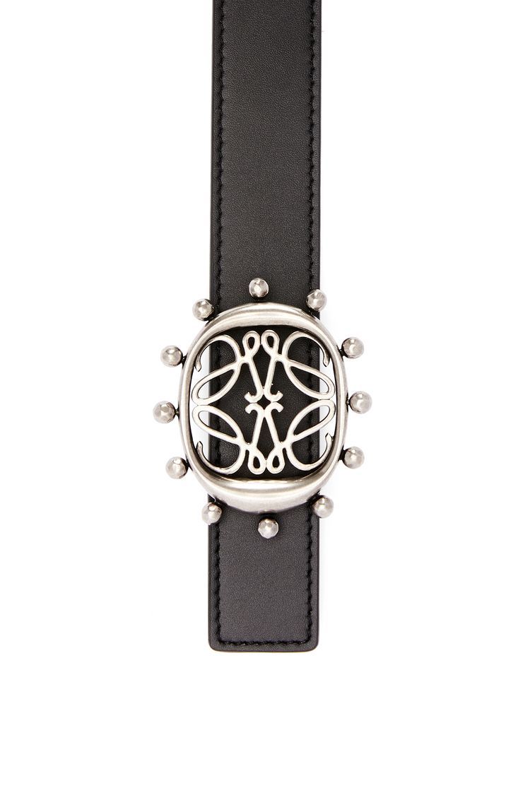 Reversible Anagram Ellipse belt in smooth calfskin