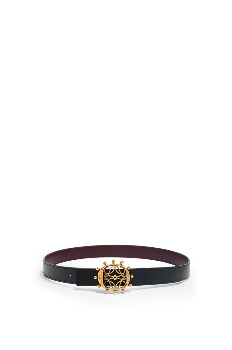 Reversible Anagram Ellipse belt in smooth calfskin