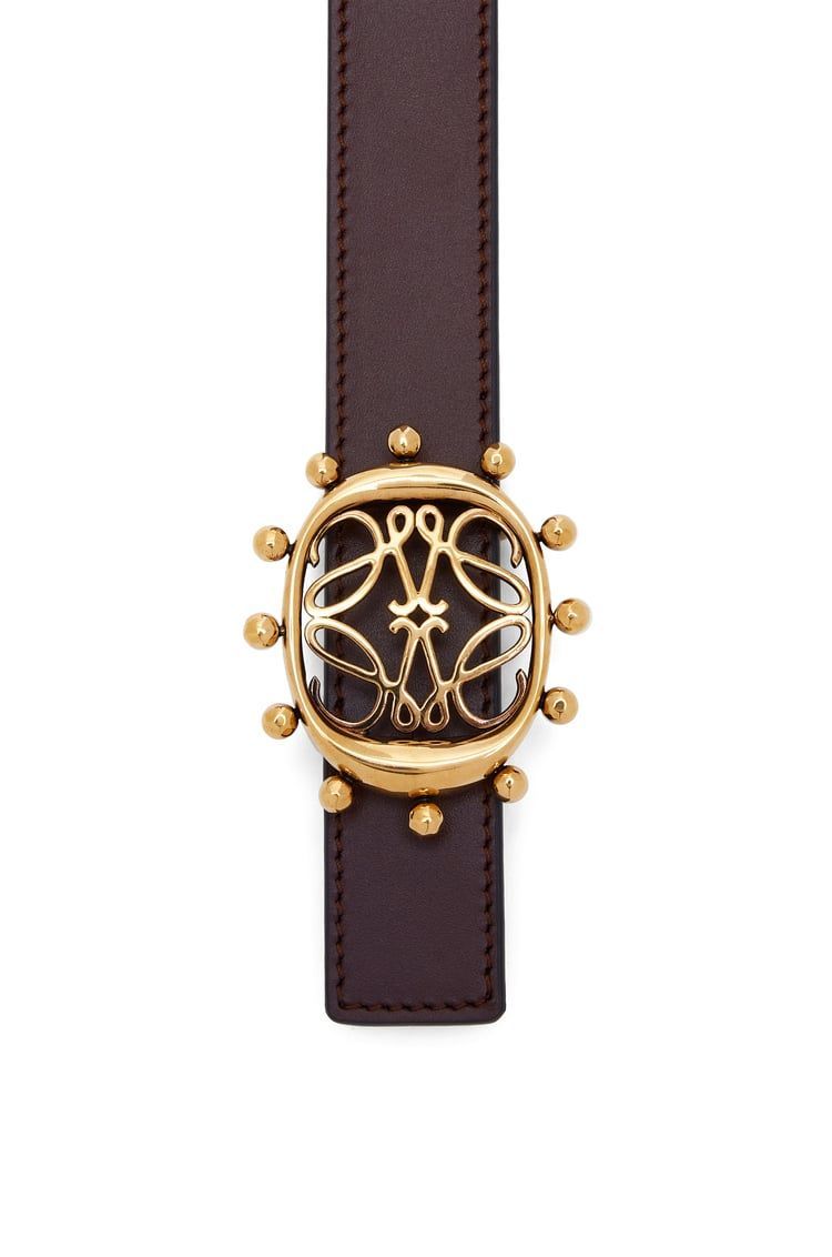 Reversible Anagram Ellipse belt in smooth calfskin