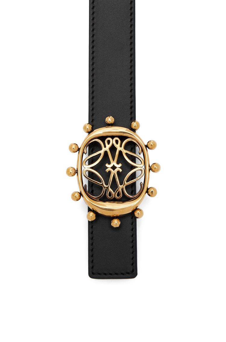 Reversible Anagram Ellipse belt in smooth calfskin