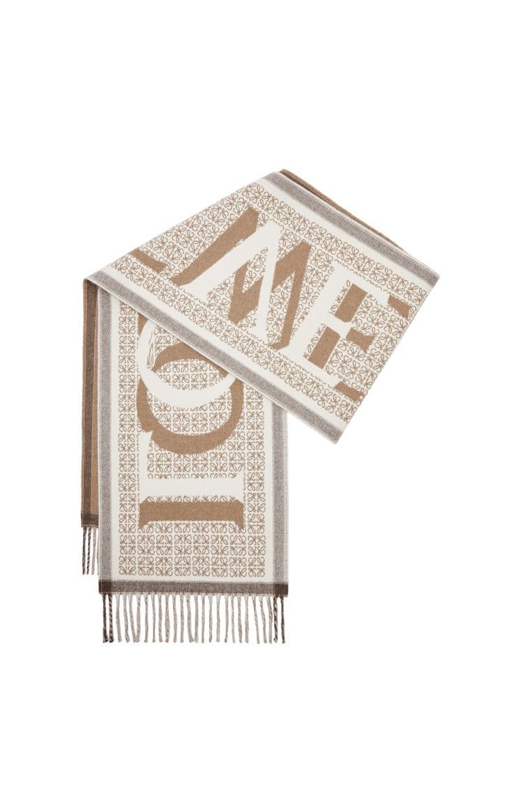 LOEWE Love scarf in wool and cashmere