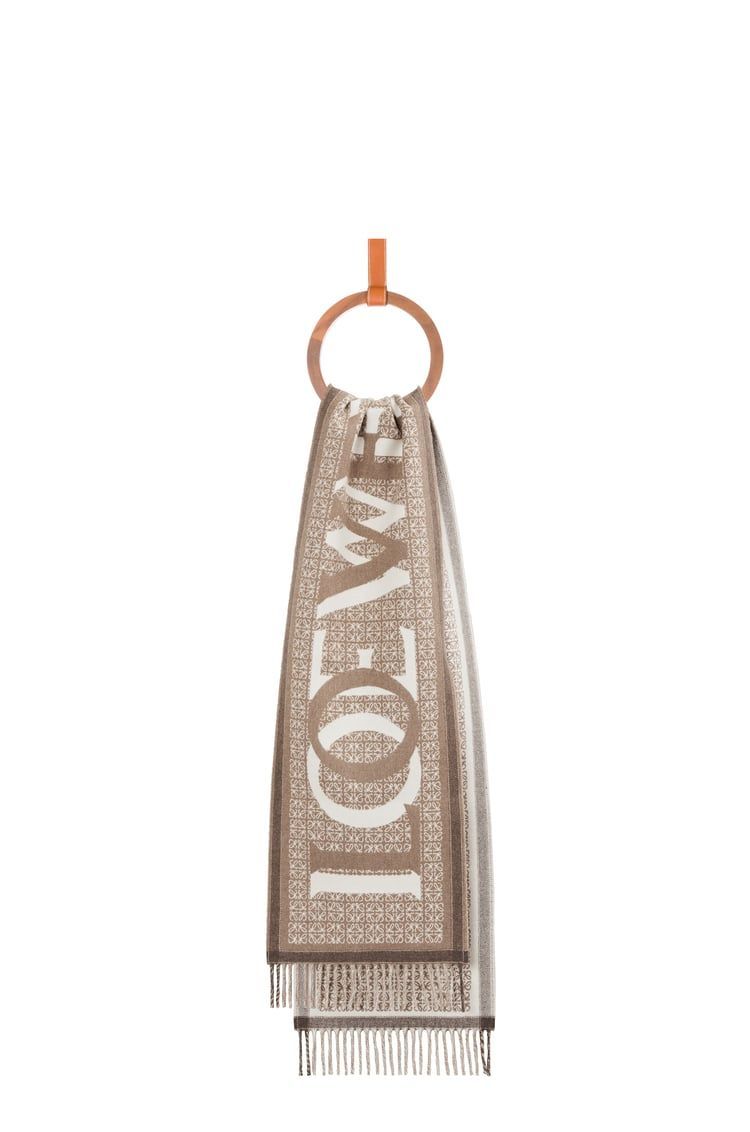 LOEWE Love scarf in wool and cashmere