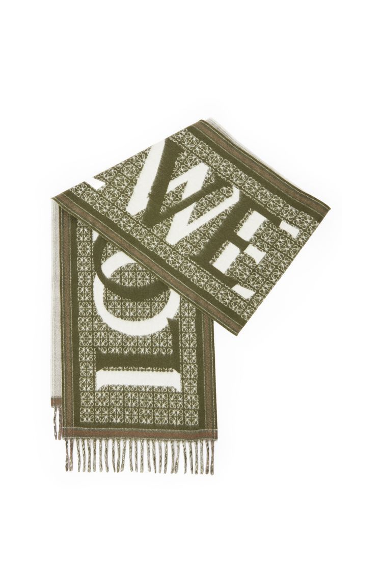 LOEWE Love scarf in wool and cashmere