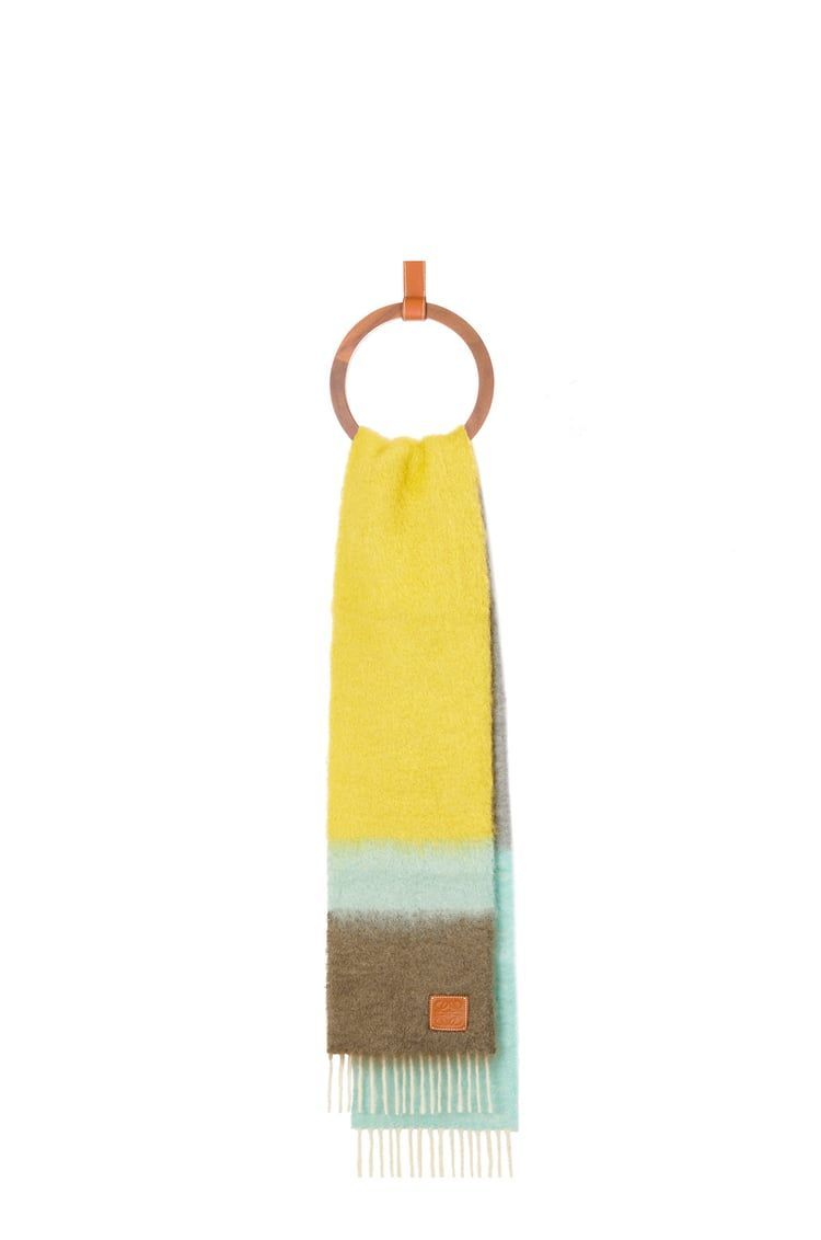 Stripe scarf in wool and mohair