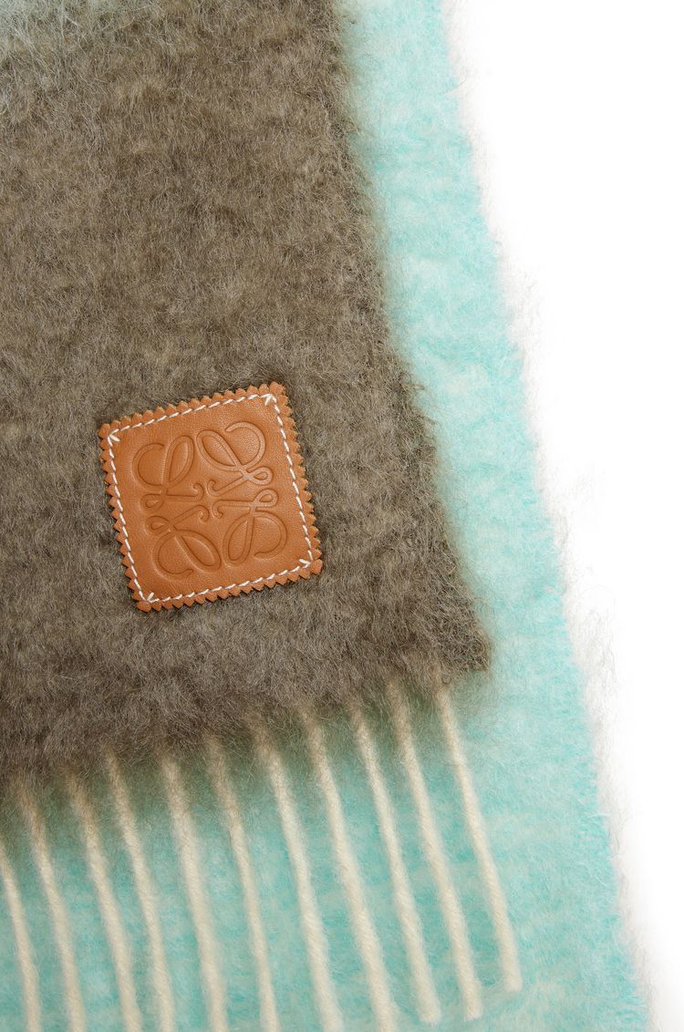 Stripe scarf in wool and mohair