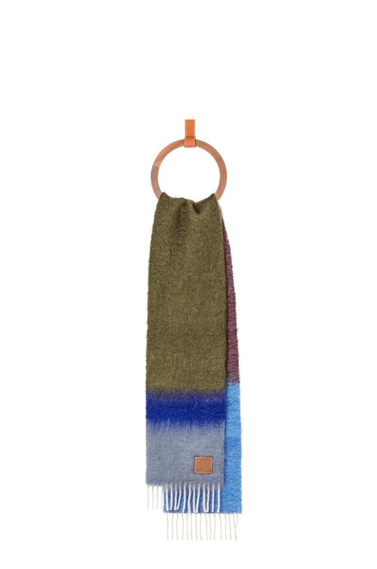 Stripe scarf in wool and mohair