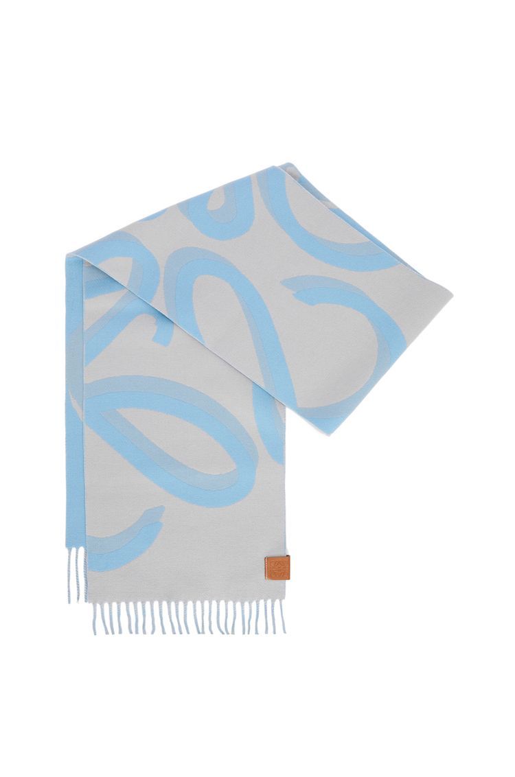 Scarf in wool and cashmere