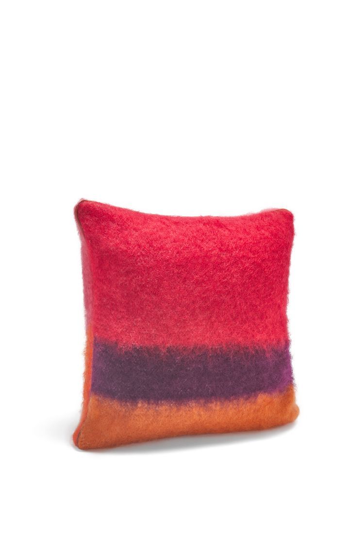 Stripe cushion in mohair and wool