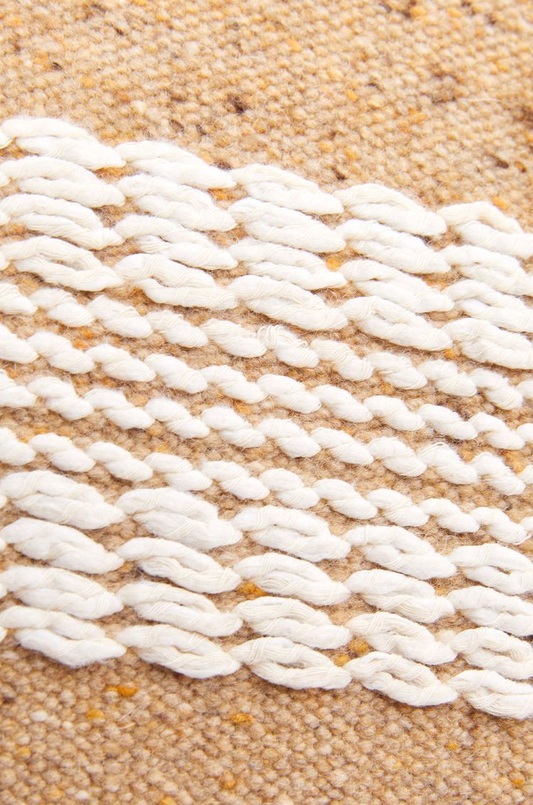 Stripe cushion in wool and linen