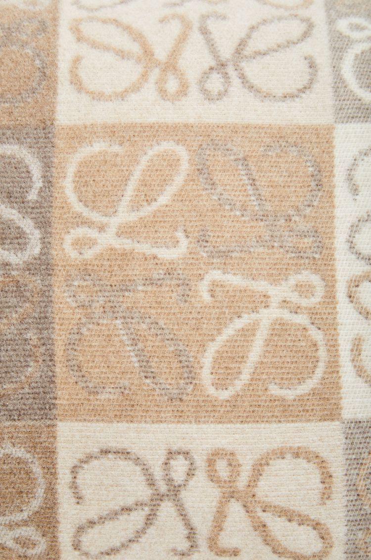 Checkerboard cushion in mohair