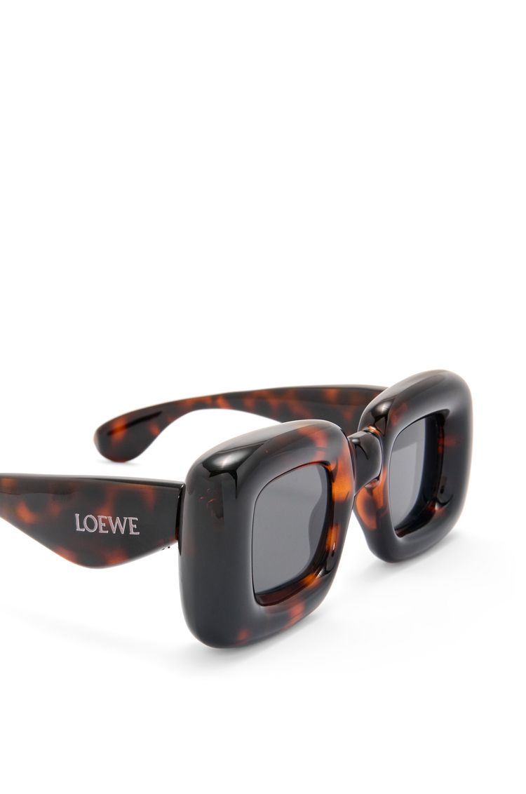 Inflated rectangular sunglasses in nylon