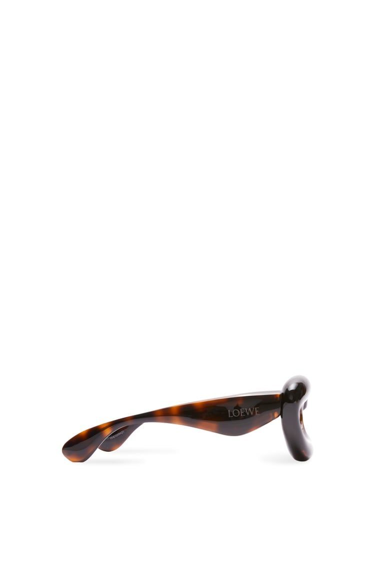 Inflated cateye sunglasses in nylon