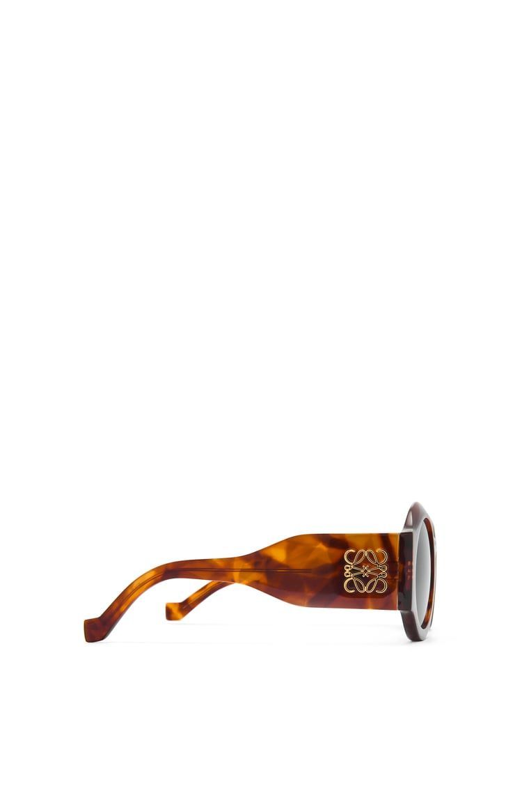 Curved sunglasses in acetate