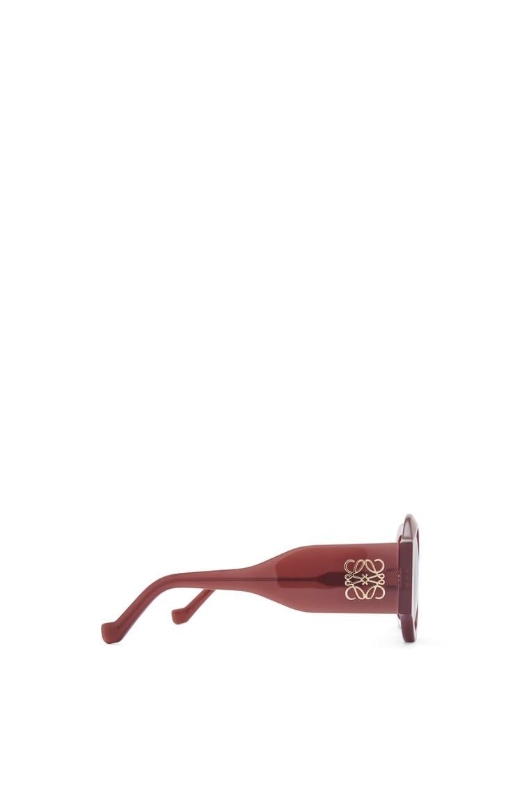 Curved sunglasses in acetate