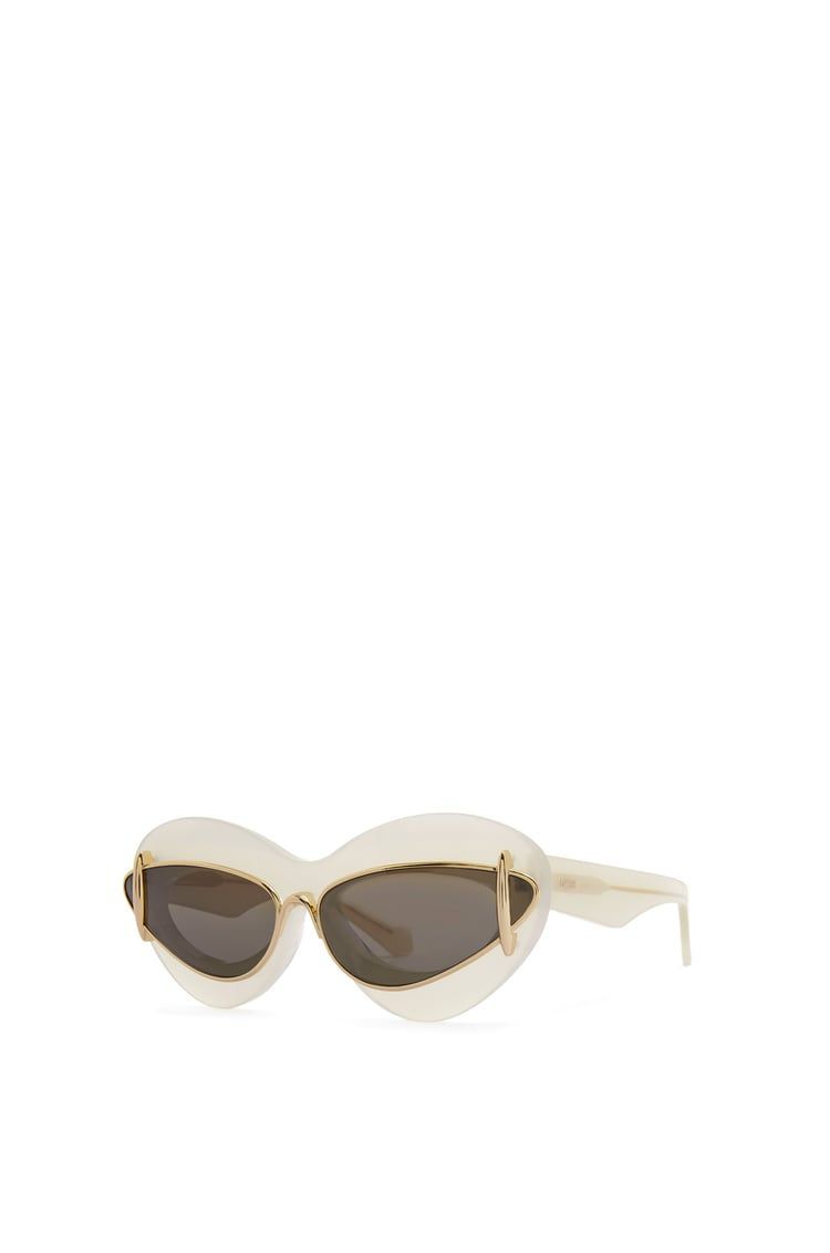 Cateye double frame sunglasses in acetate and metal