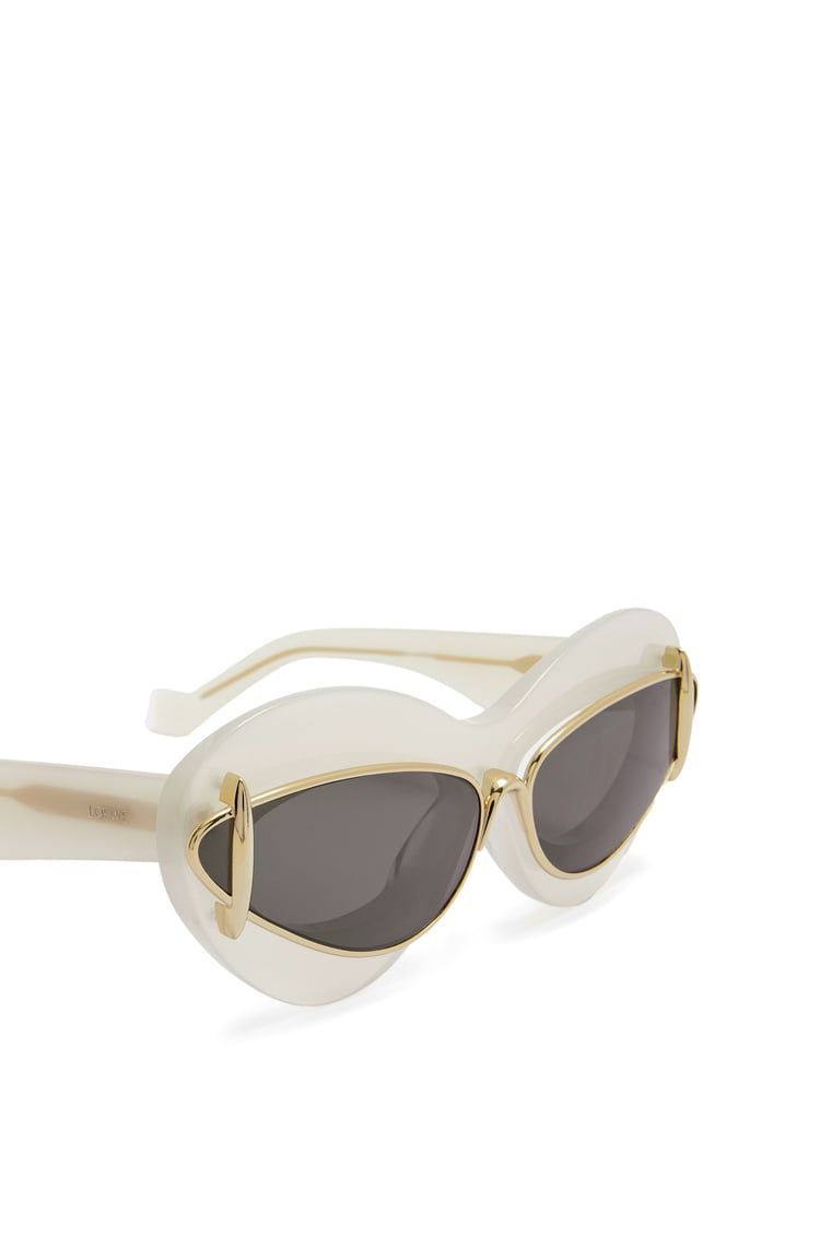 Cateye double frame sunglasses in acetate and metal