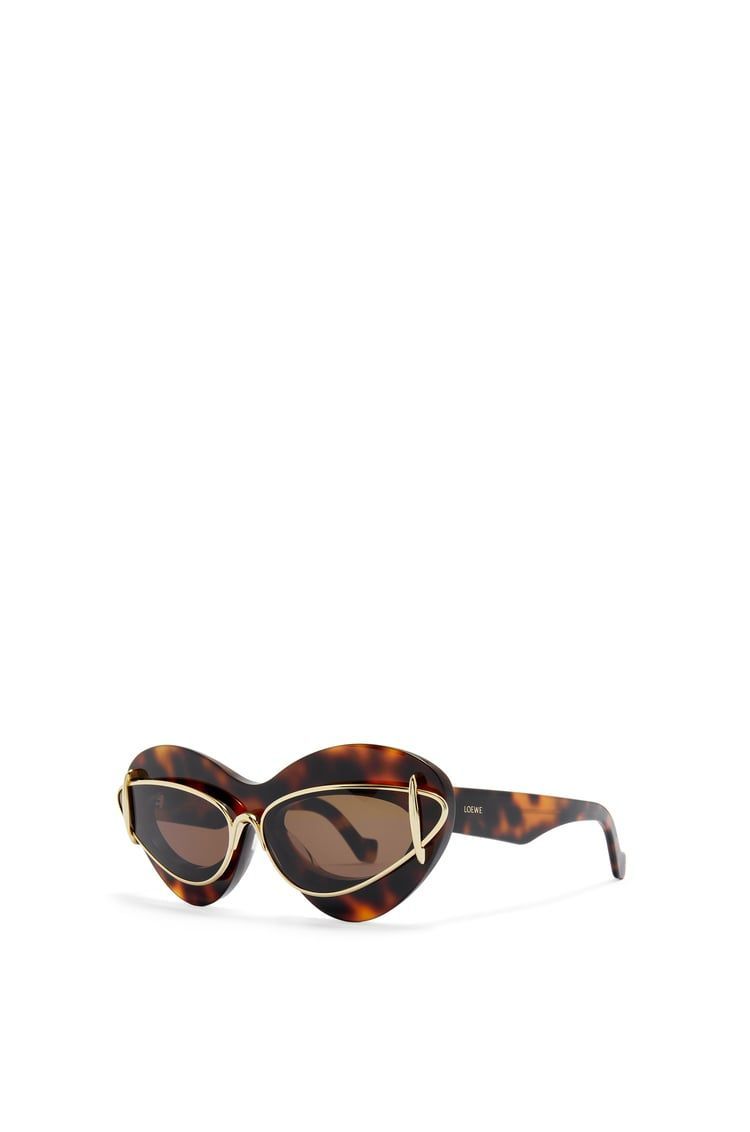 Cateye double frame sunglasses in acetate and metal