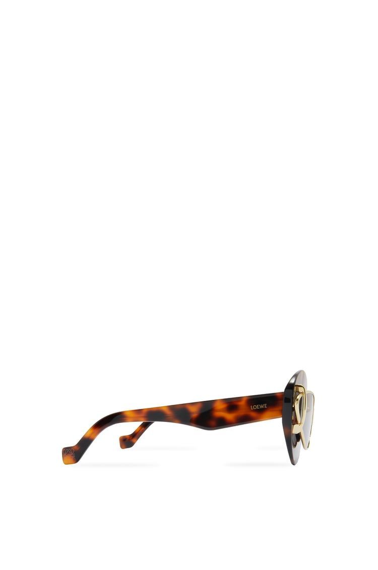Cateye double frame sunglasses in acetate and metal