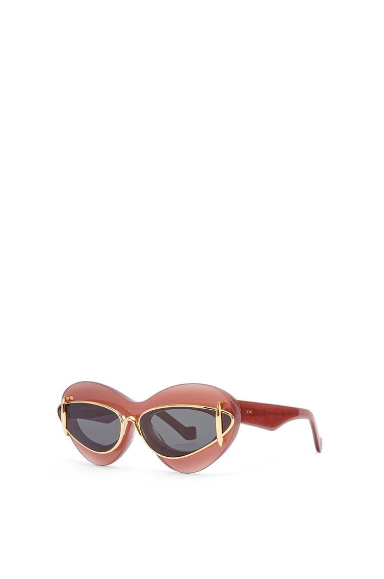 Cateye double frame sunglasses in acetate and metal