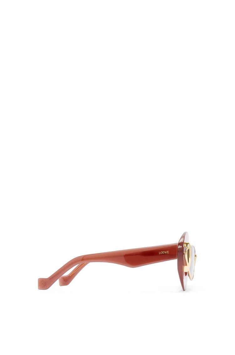 Cateye double frame sunglasses in acetate and metal