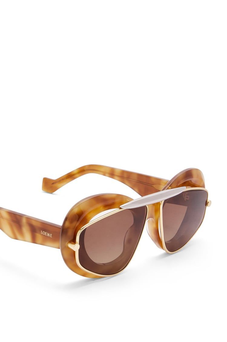 Wing double frame sunglasses in acetate and metal