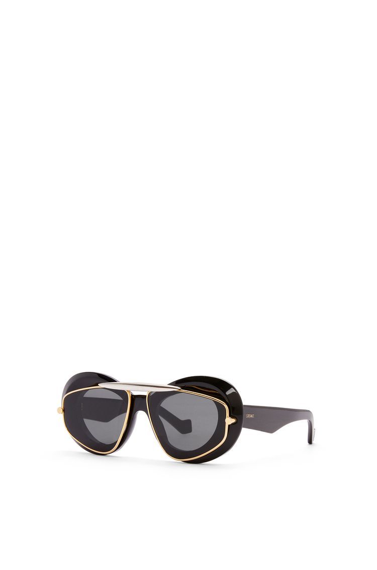 Wing double frame sunglasses in acetate and metal
