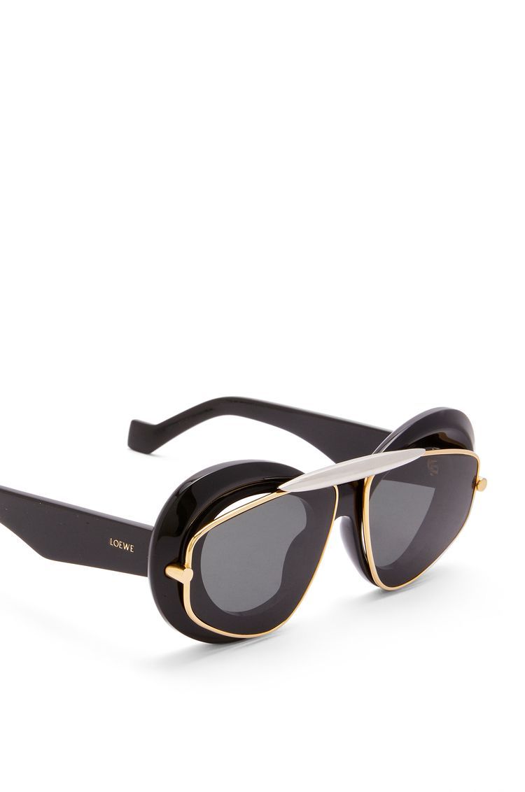 Wing double frame sunglasses in acetate and metal